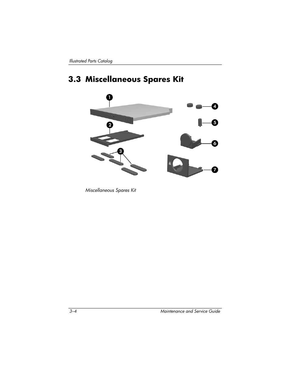 3 miscellaneous spares kit, 3 miscellaneous spares kit –4 | HP Laptop Docking Station User Manual | Page 32 / 70