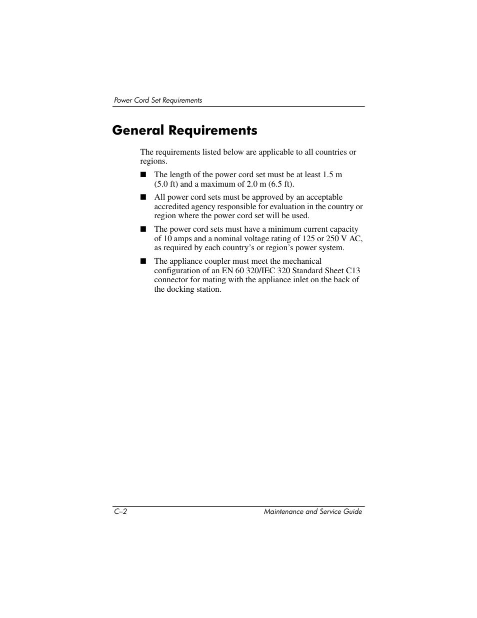 General requirements | HP Laptop Docking Station User Manual | Page 64 / 70