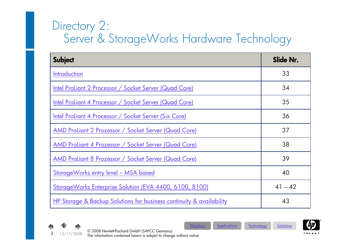 HP ProLiant 585G5 User Manual | Page 3 / 49