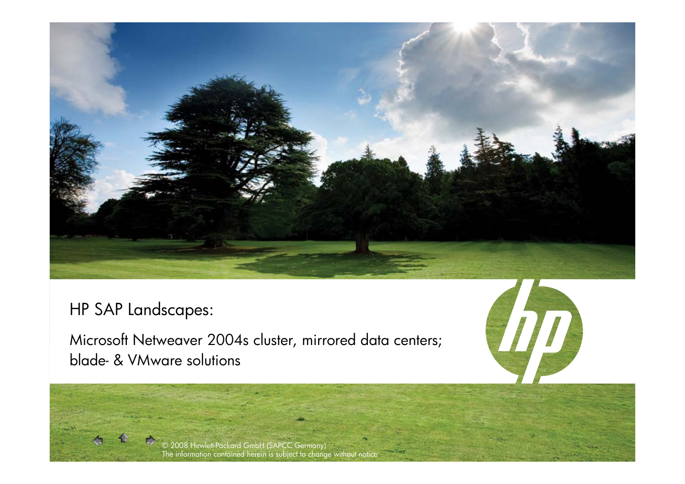 Foliennummer 44, Solutions, Sap business | Suite with, Blades & and eva4400 | HP ProLiant 585G5 User Manual | Page 44 / 49