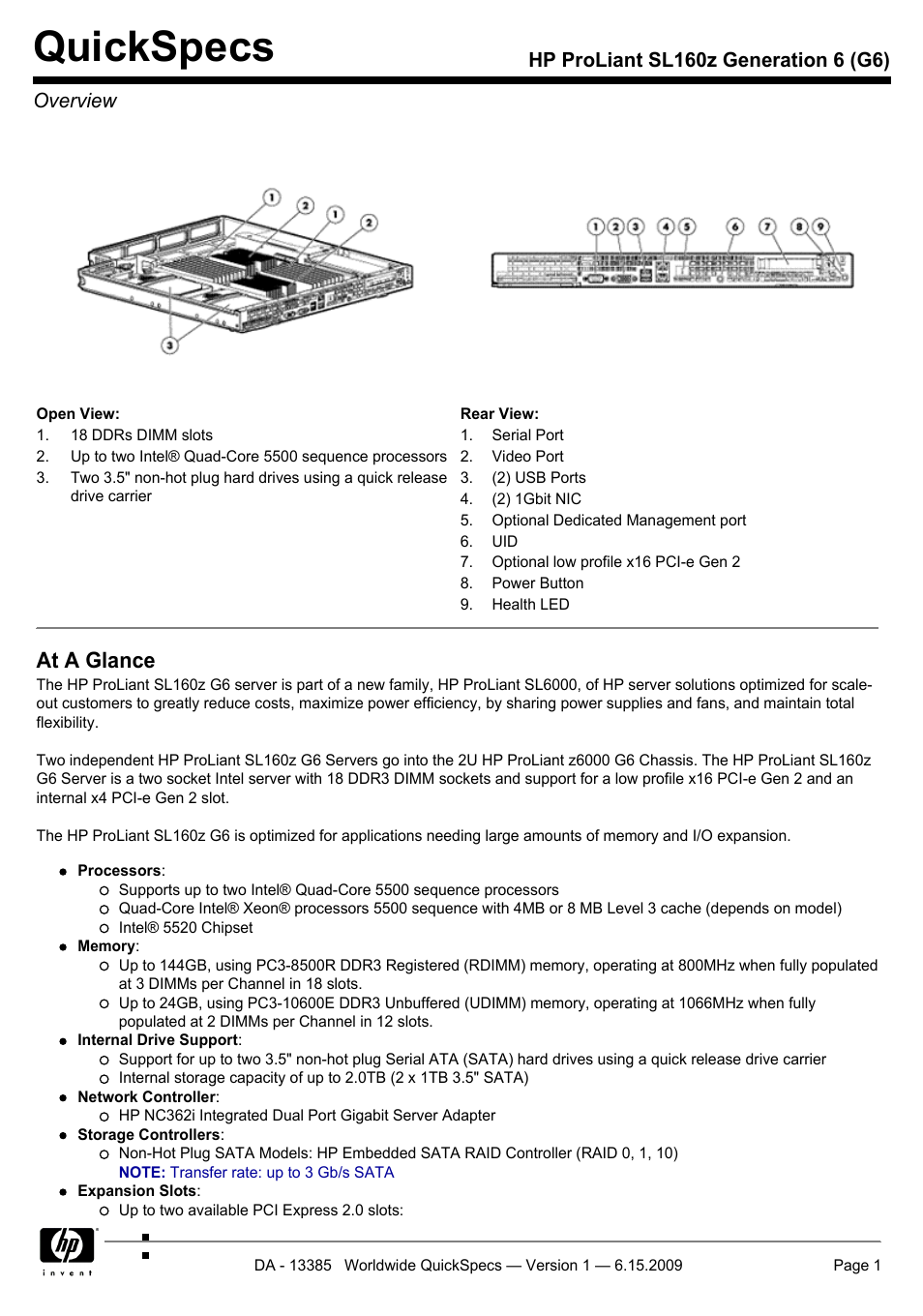 HP SL160Z User Manual | 33 pages