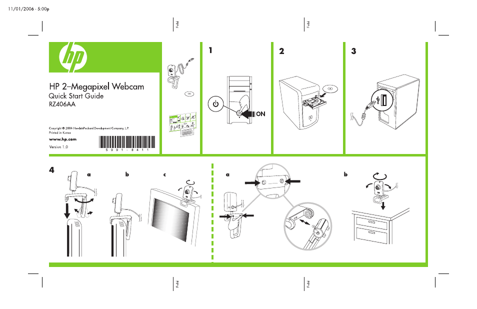 HP RZ406AA User Manual | 3 pages