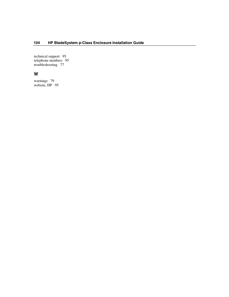 HP 354556-002 User Manual | Page 104 / 104