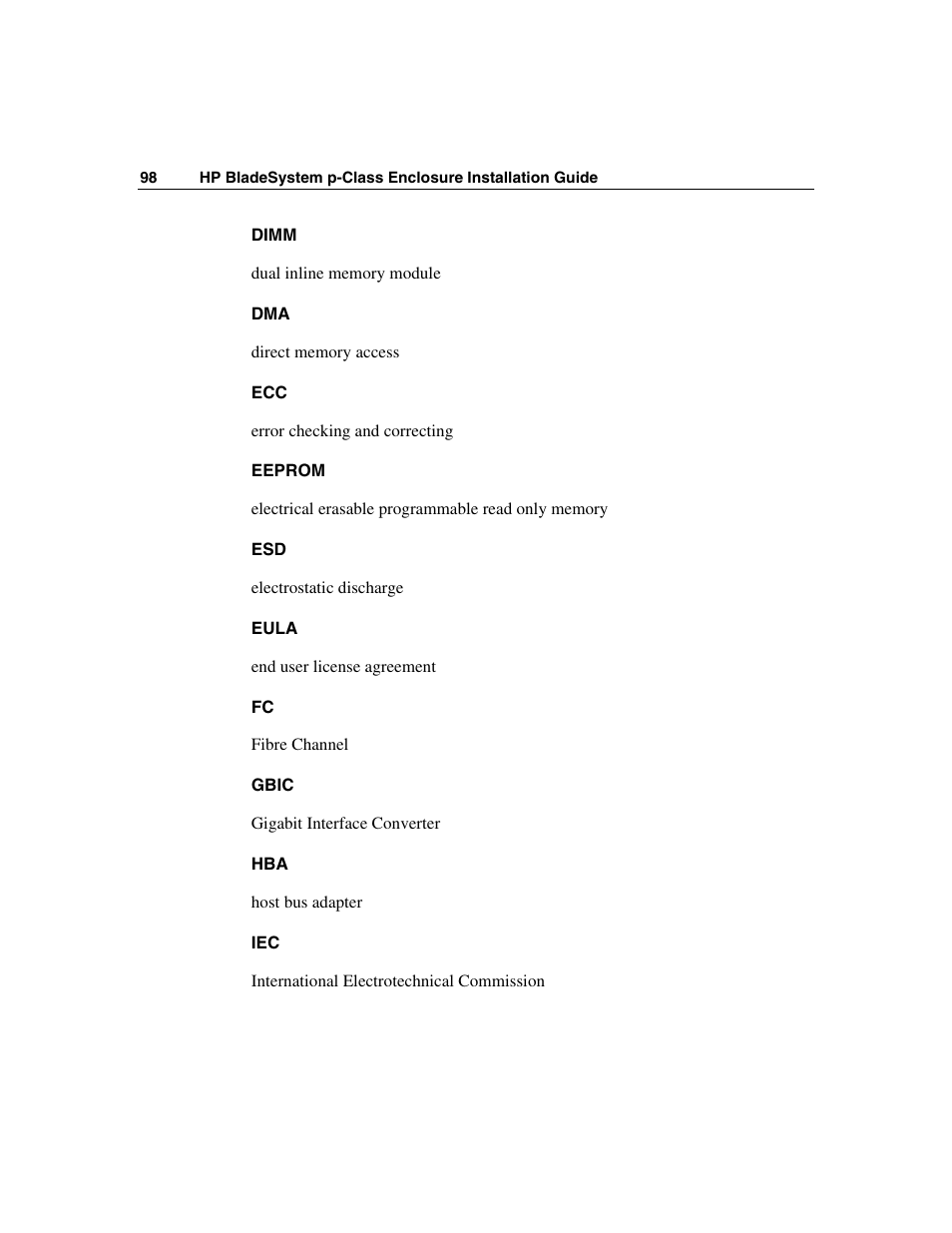 HP 354556-002 User Manual | Page 98 / 104