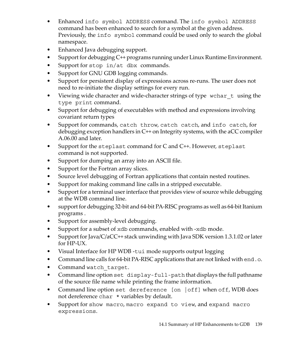 HP gnu source-level debugger 5992-4701 User Manual | Page 139 / 369