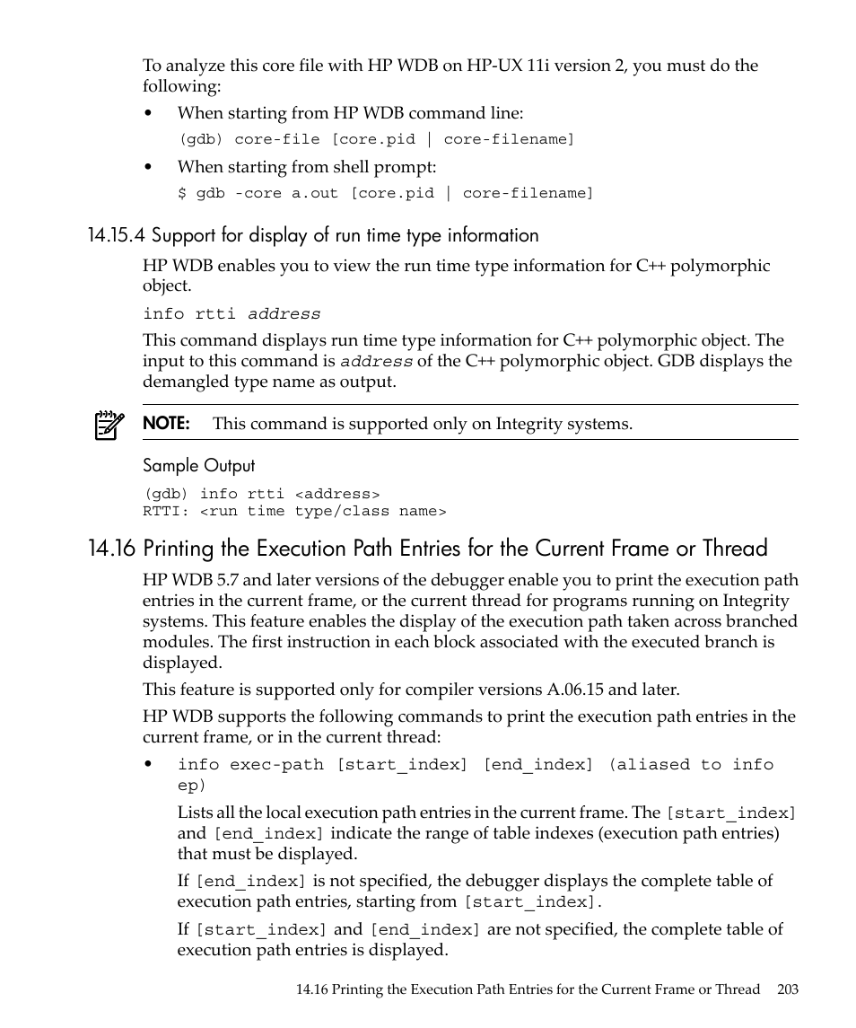 4 support for display of run time type information | HP gnu source-level debugger 5992-4701 User Manual | Page 203 / 369