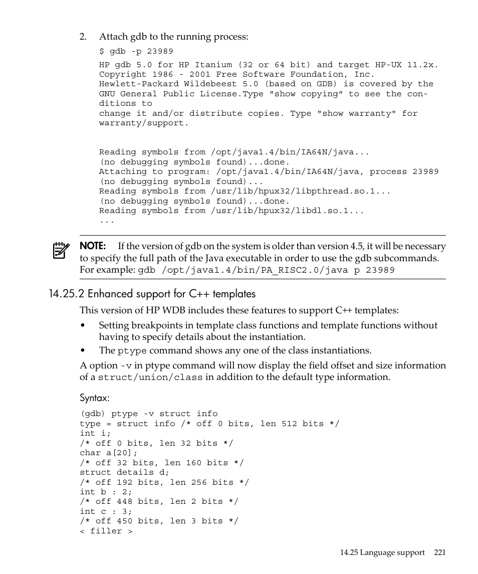 2 enhanced support for c++ templates | HP gnu source-level debugger 5992-4701 User Manual | Page 221 / 369