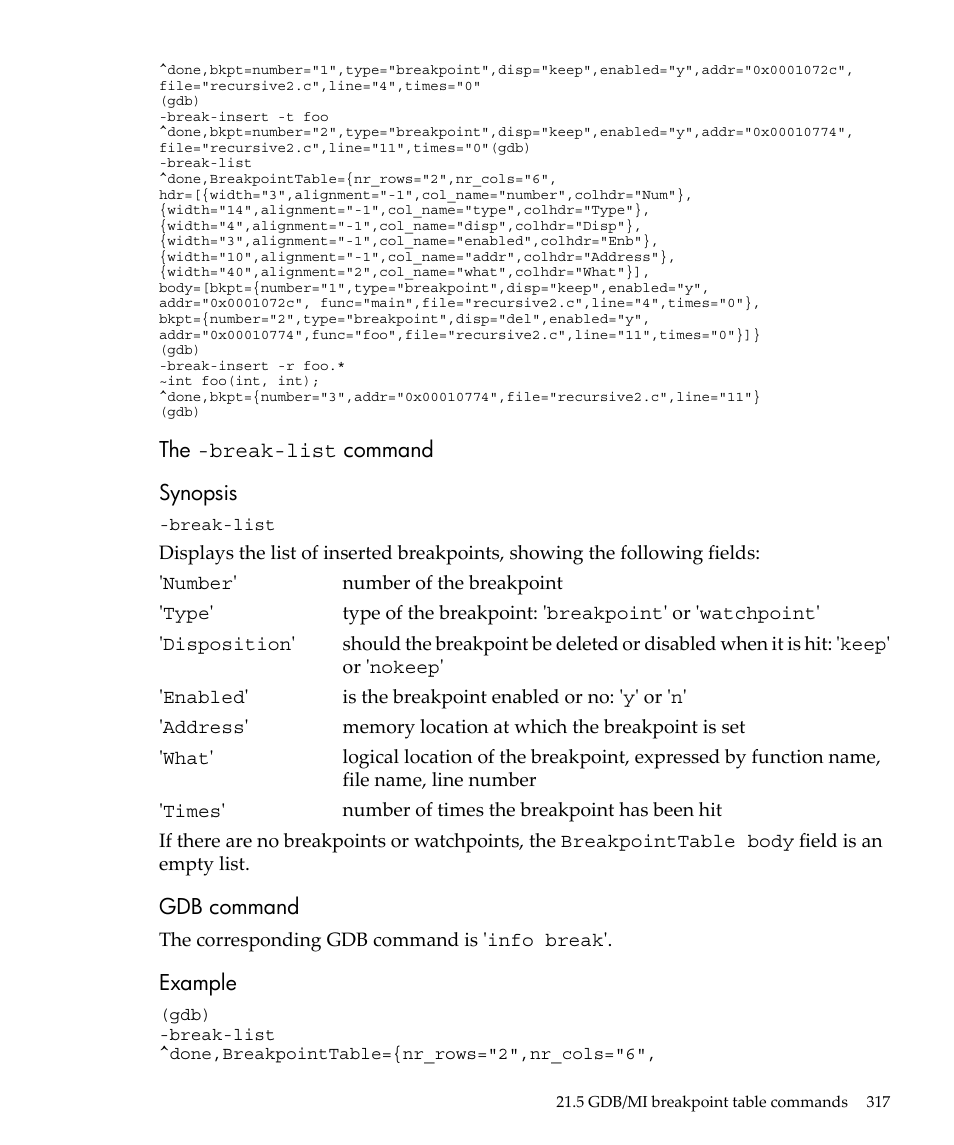HP gnu source-level debugger 5992-4701 User Manual | Page 317 / 369