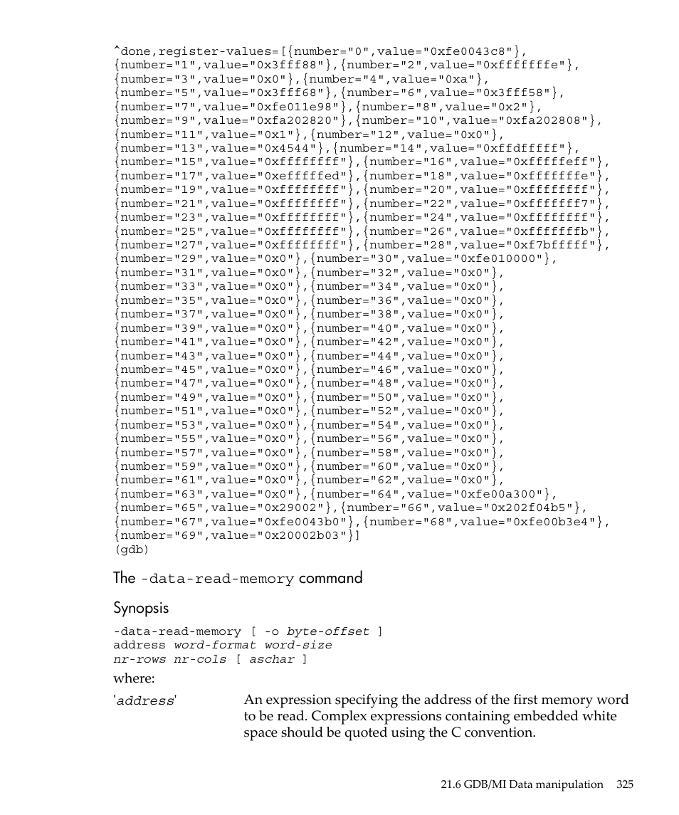 HP gnu source-level debugger 5992-4701 User Manual | Page 325 / 369