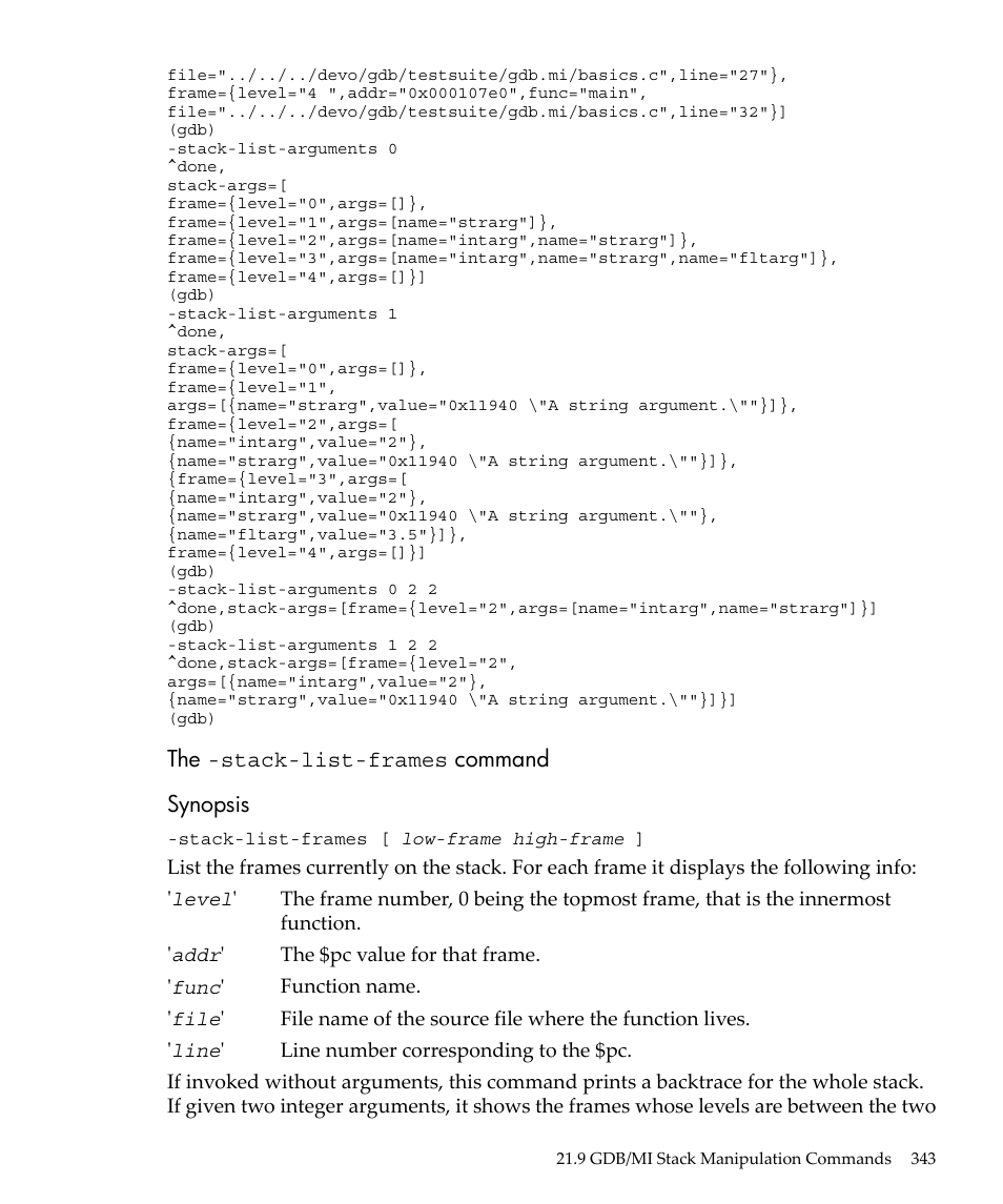 HP gnu source-level debugger 5992-4701 User Manual | Page 343 / 369