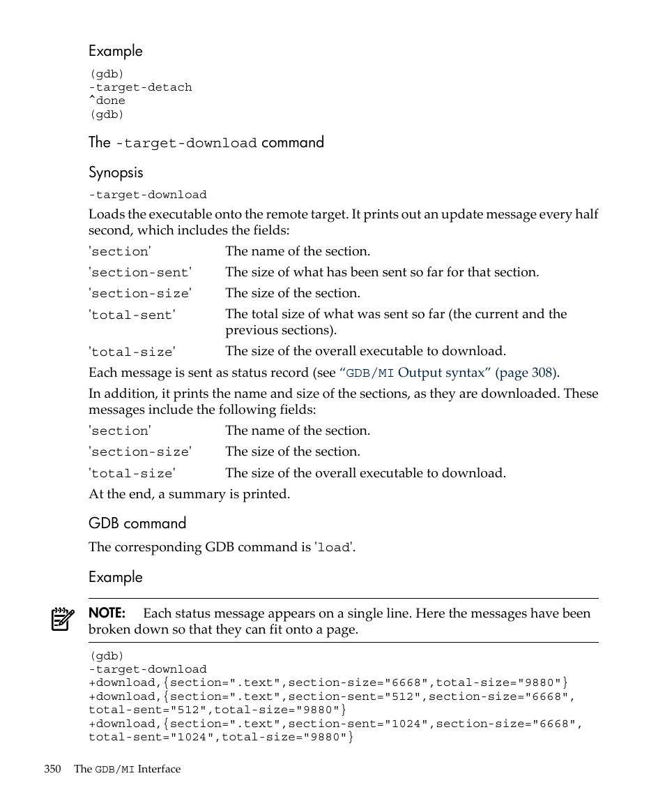 HP gnu source-level debugger 5992-4701 User Manual | Page 350 / 369