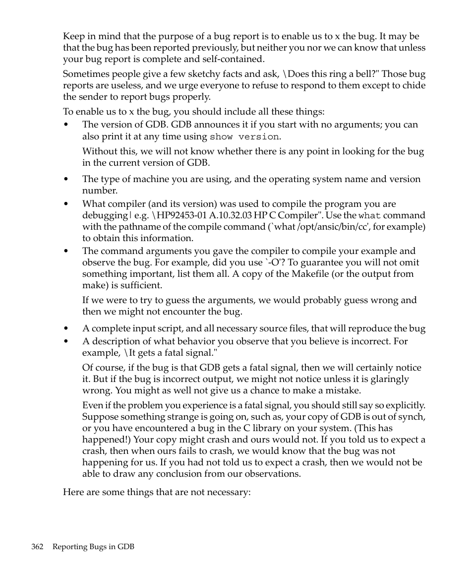 HP gnu source-level debugger 5992-4701 User Manual | Page 362 / 369