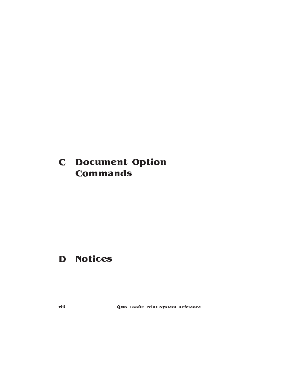 Print media sizes, Cable pinouts, Centronics/ieee 1284 parallel | Rs-232c serial, Localtalk (optional interface), Macintosh to serial, Ethernet, Printer options, Consumable supplies, Warranty considerations | HP QMS 1660E User Manual | Page 10 / 314