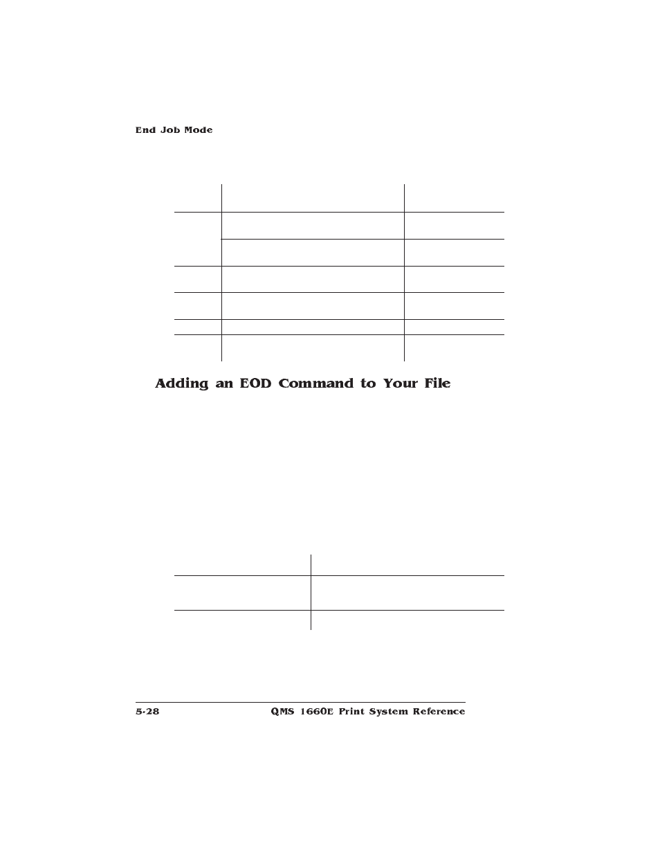 Adding an eod command to your file | HP QMS 1660E User Manual | Page 126 / 314