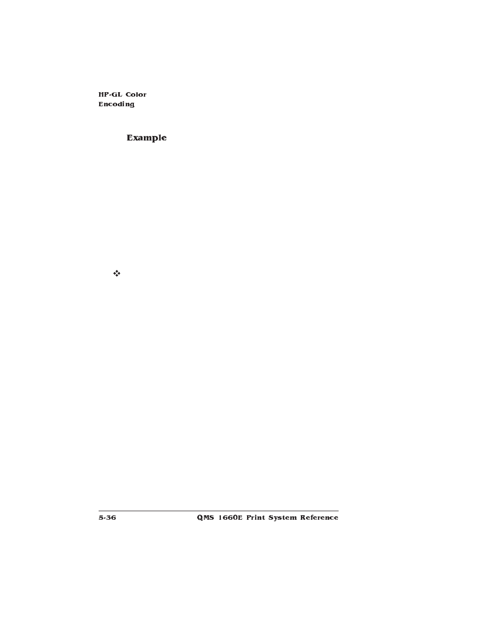 Example | HP QMS 1660E User Manual | Page 134 / 314