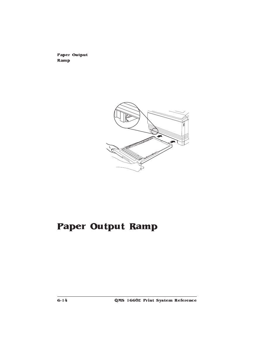 Paper output ramp | HP QMS 1660E User Manual | Page 148 / 314