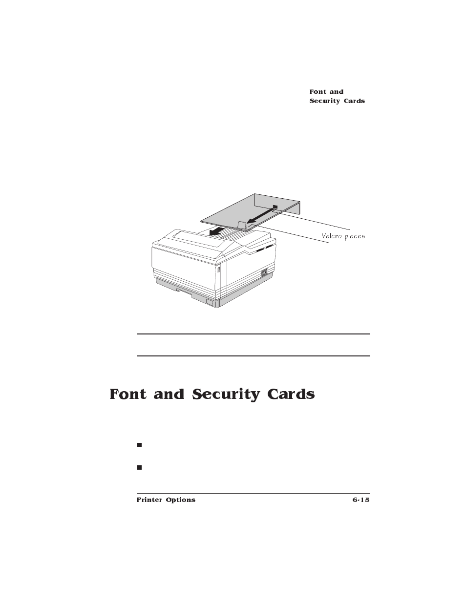 Font and security cards | HP QMS 1660E User Manual | Page 149 / 314