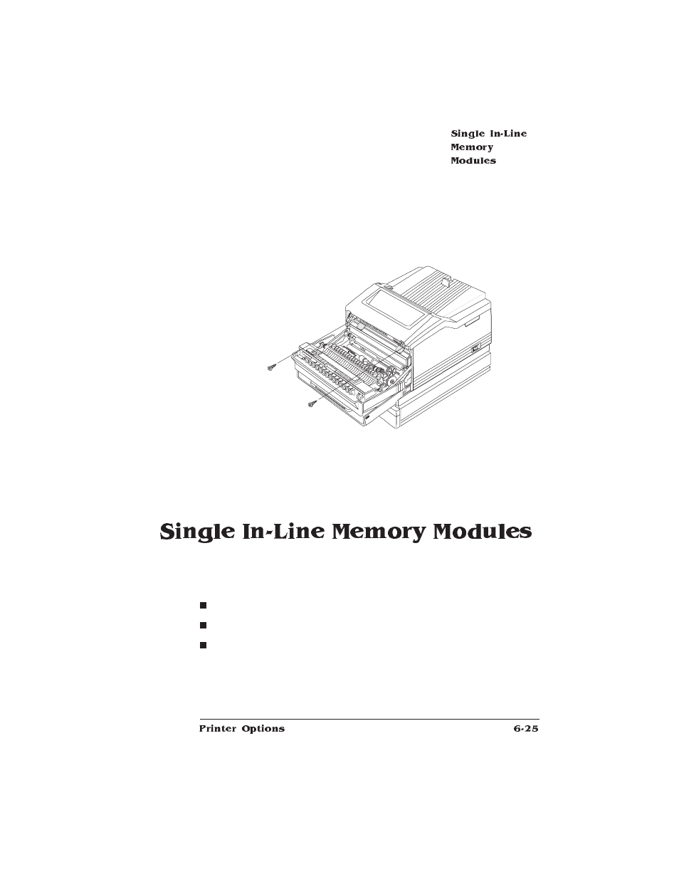 Single in-line memory modules, Single in-line memory modules (simms) | HP QMS 1660E User Manual | Page 159 / 314