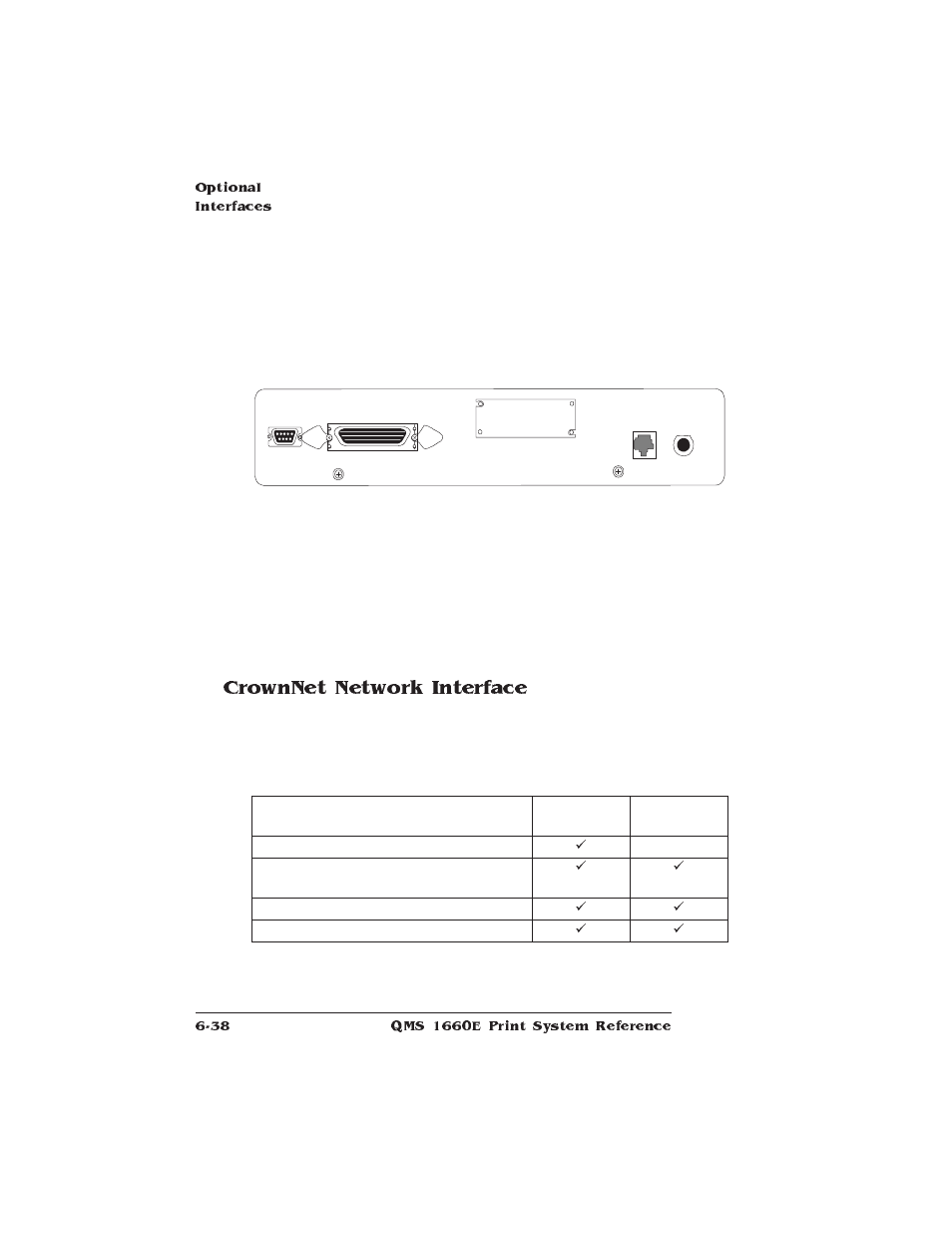 Crownnet network interface | HP QMS 1660E User Manual | Page 172 / 314
