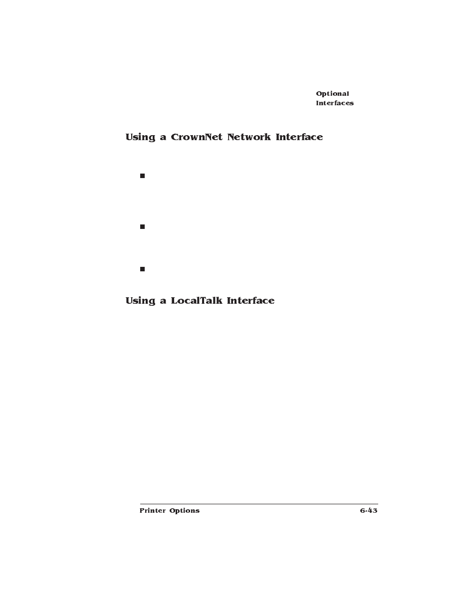 Using a crownnet network interface, Using a localtalk interface, Localtalk and network interfaces | HP QMS 1660E User Manual | Page 177 / 314