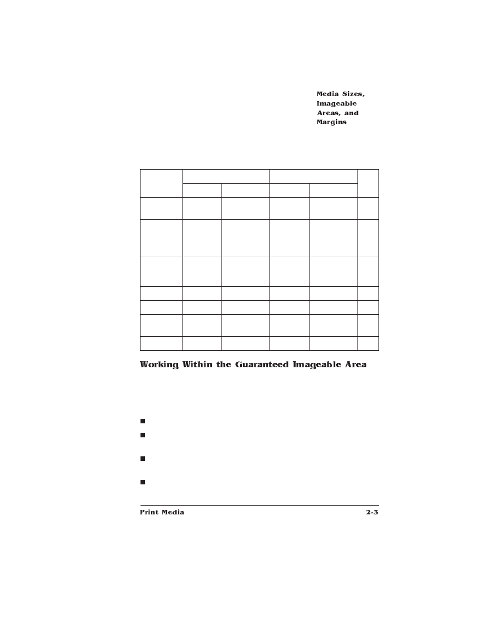 Working within the guaranteed imageable area | HP QMS 1660E User Manual | Page 19 / 314