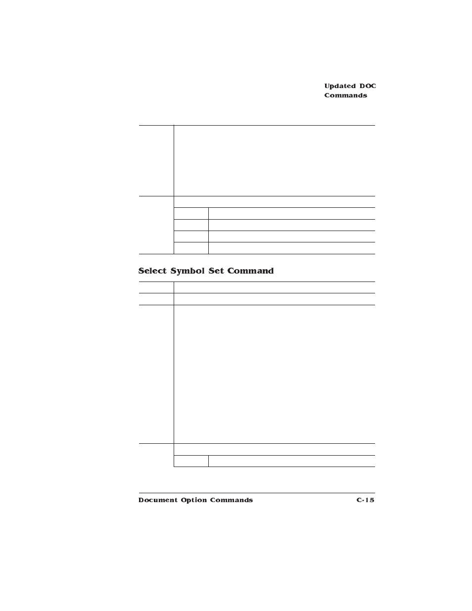 Select symbol set command | HP QMS 1660E User Manual | Page 261 / 314