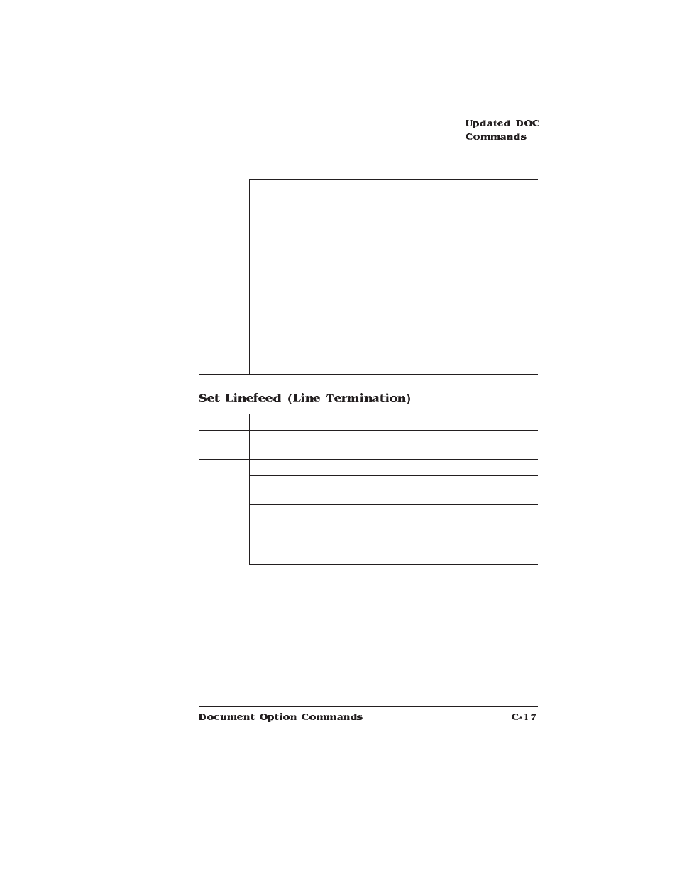 Set linefeed (line termination) | HP QMS 1660E User Manual | Page 263 / 314