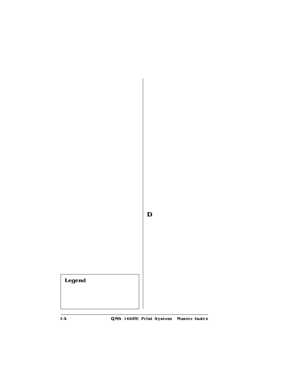 Legend | HP QMS 1660E User Manual | Page 294 / 314