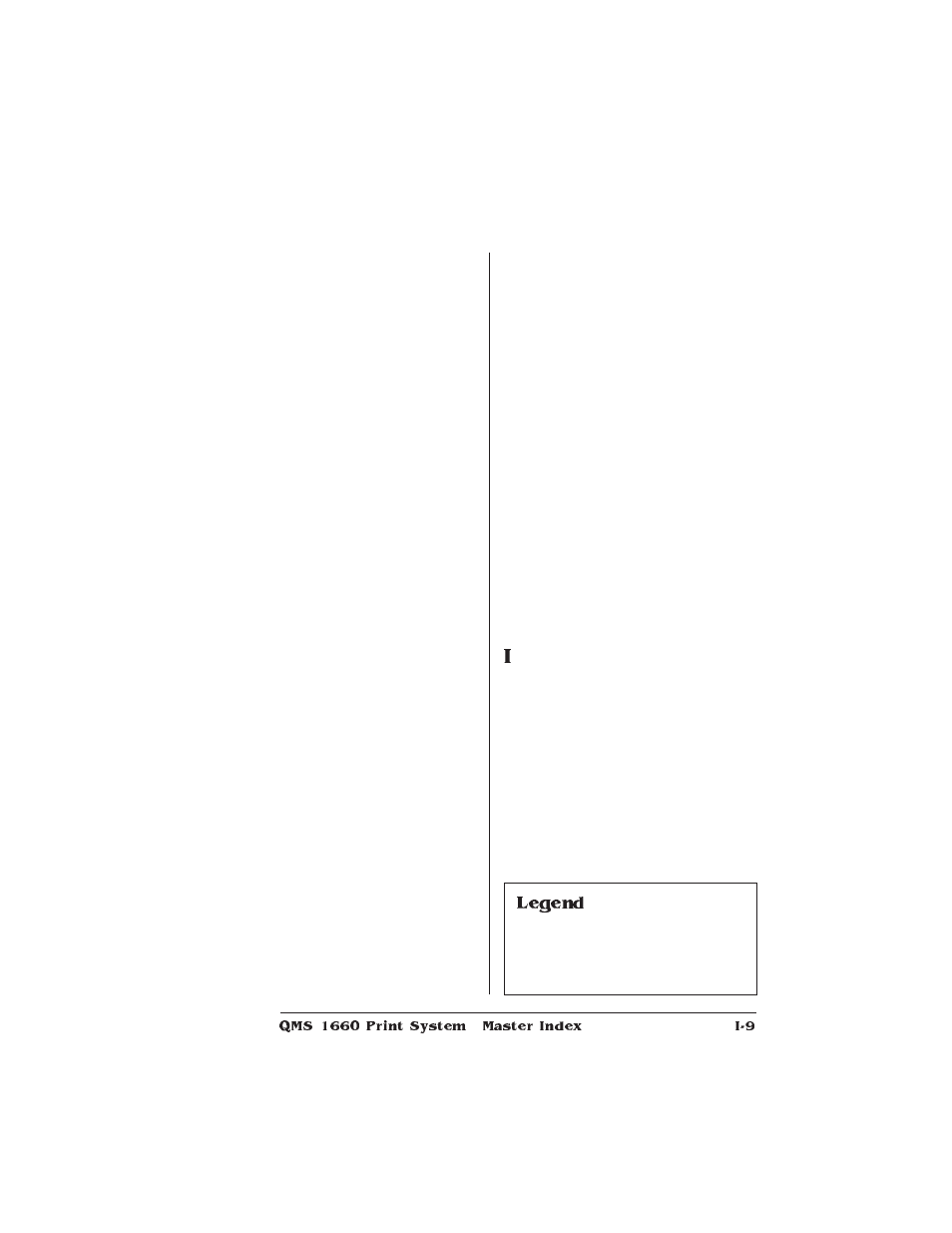 Legend | HP QMS 1660E User Manual | Page 299 / 314