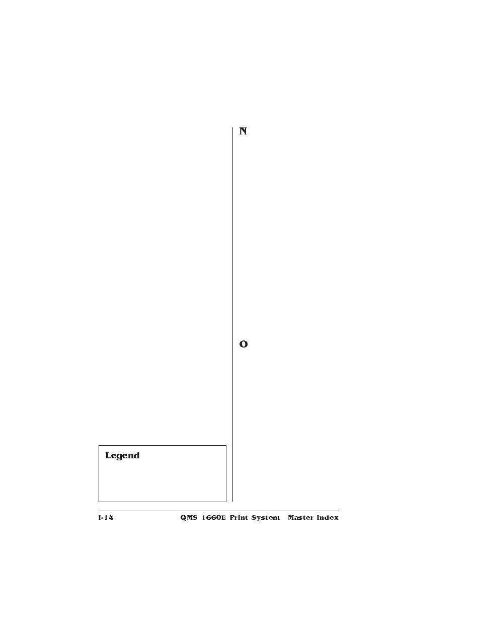 Legend | HP QMS 1660E User Manual | Page 304 / 314