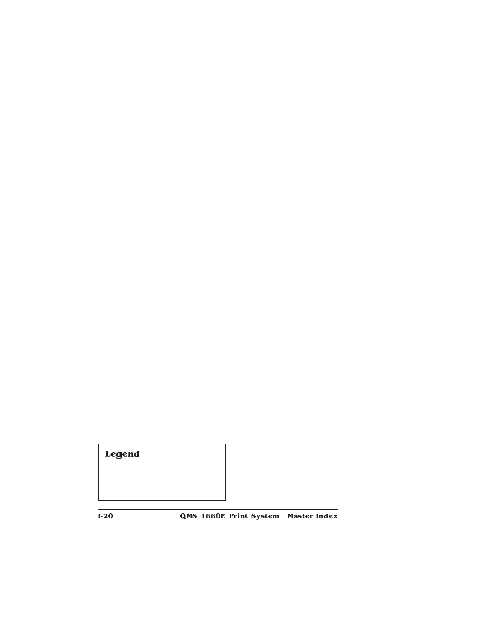 Legend | HP QMS 1660E User Manual | Page 310 / 314