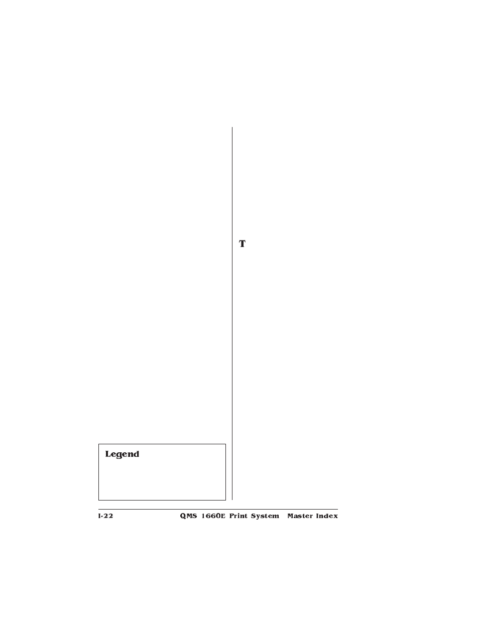 Legend | HP QMS 1660E User Manual | Page 312 / 314