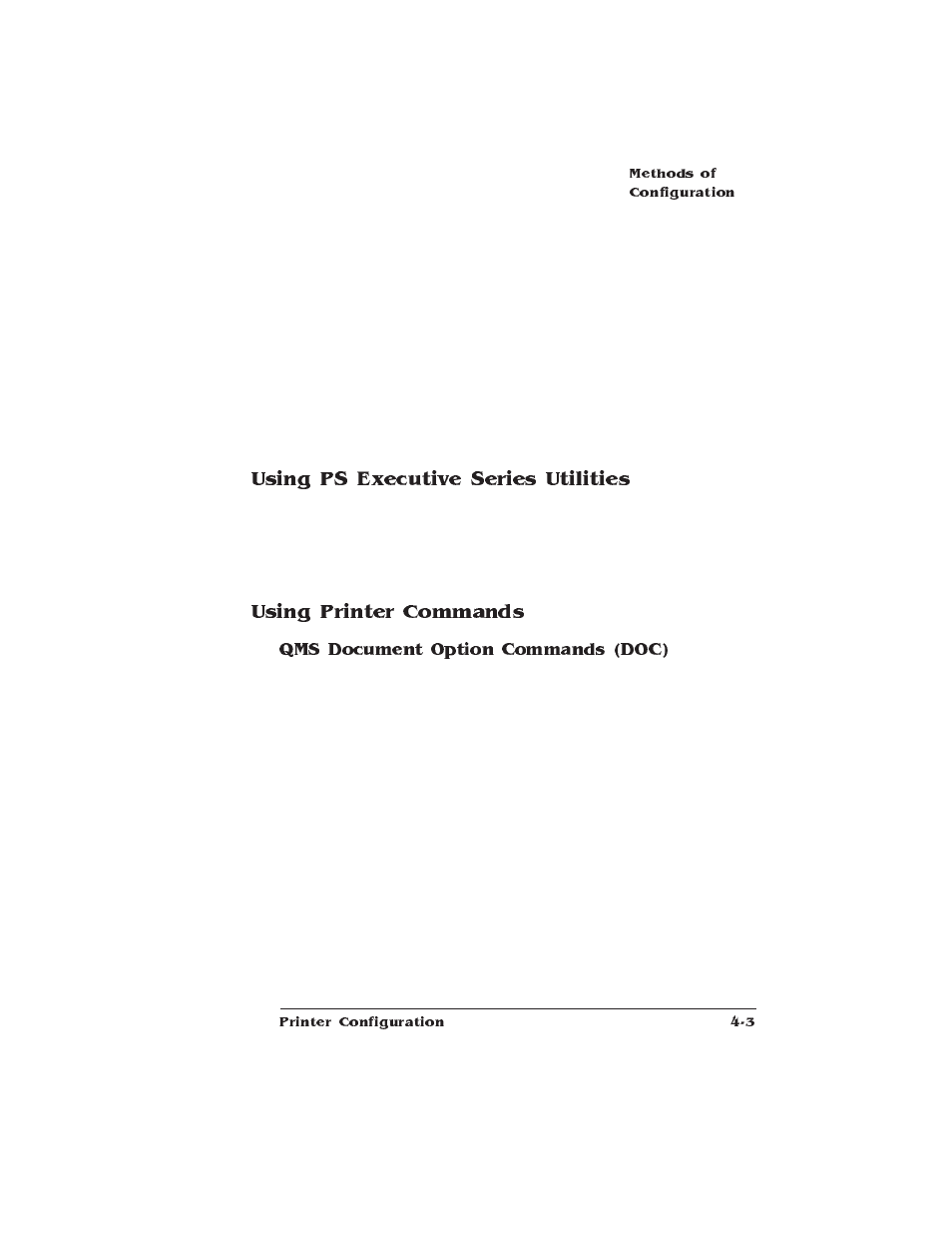 Using ps executive series utilities, Using printer commands | HP QMS 1660E User Manual | Page 35 / 314