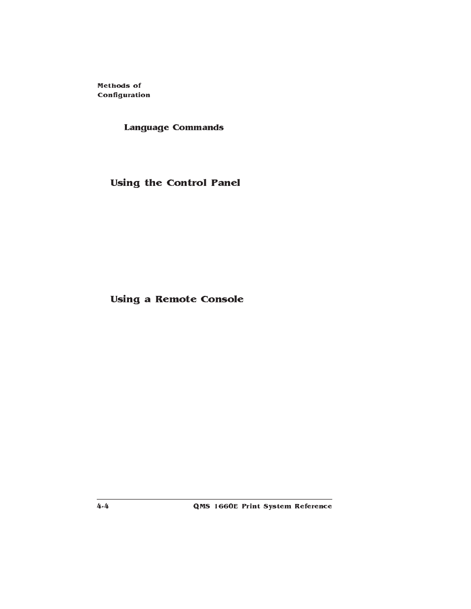 Using the control panel, Using a remote console, Using the printer control panel | HP QMS 1660E User Manual | Page 36 / 314