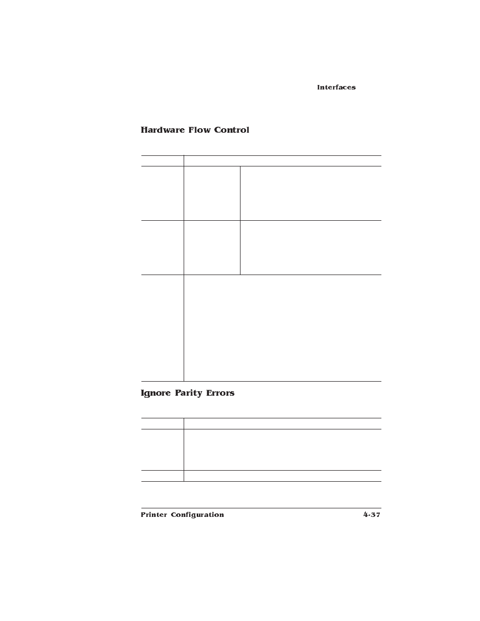 Hardware flow control, Ignore parity errors | HP QMS 1660E User Manual | Page 69 / 314