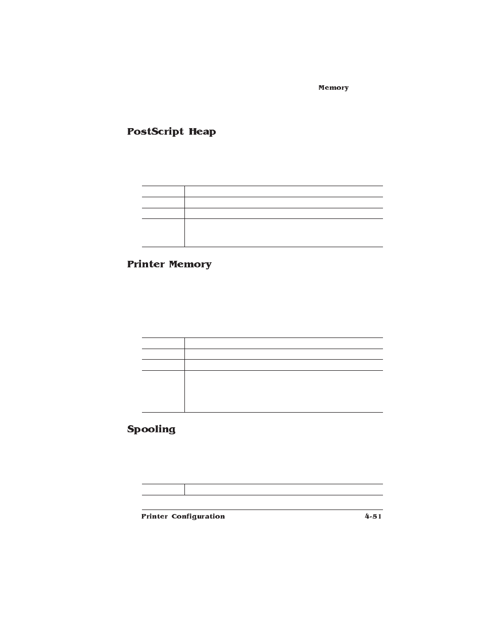 Postscript heap, Printer memory, Spooling | HP QMS 1660E User Manual | Page 83 / 314