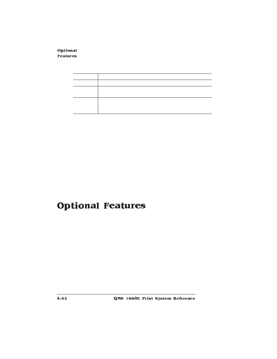 Optional features | HP QMS 1660E User Manual | Page 84 / 314