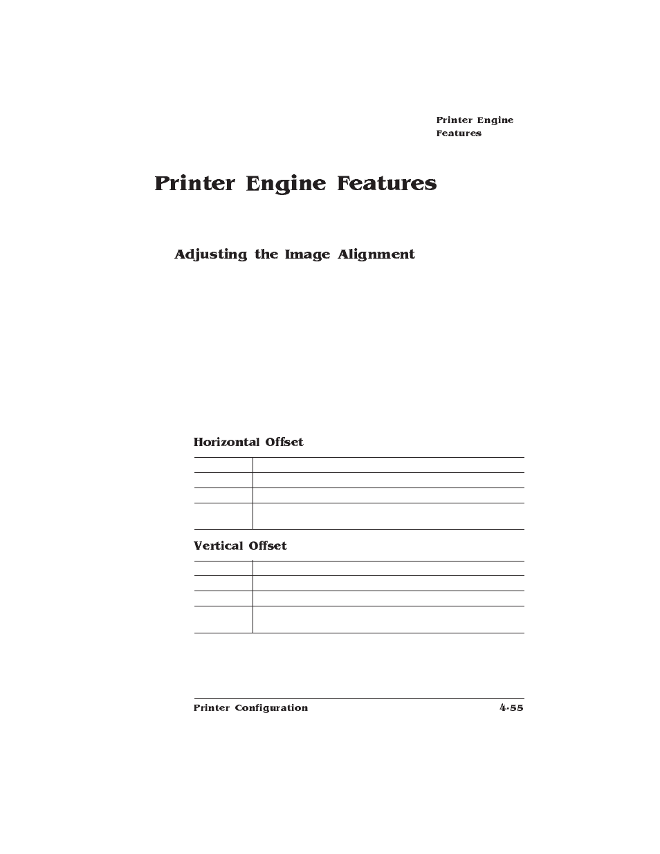 Printer engine features, Adjusting the image alignment | HP QMS 1660E User Manual | Page 87 / 314