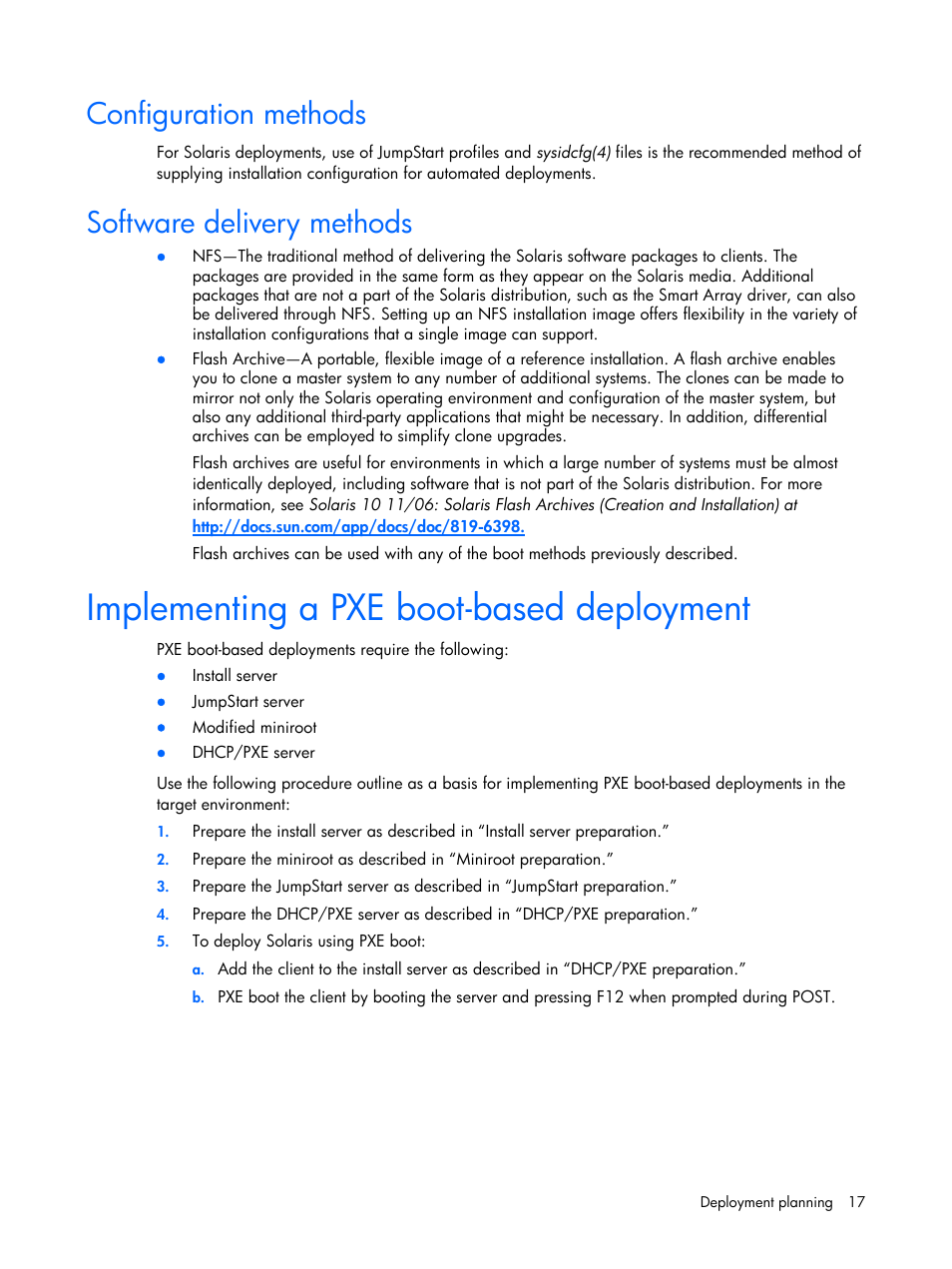Configuration methods, Software delivery methods, Implementing a pxe boot-based deployment | HP 10 User Manual | Page 17 / 54