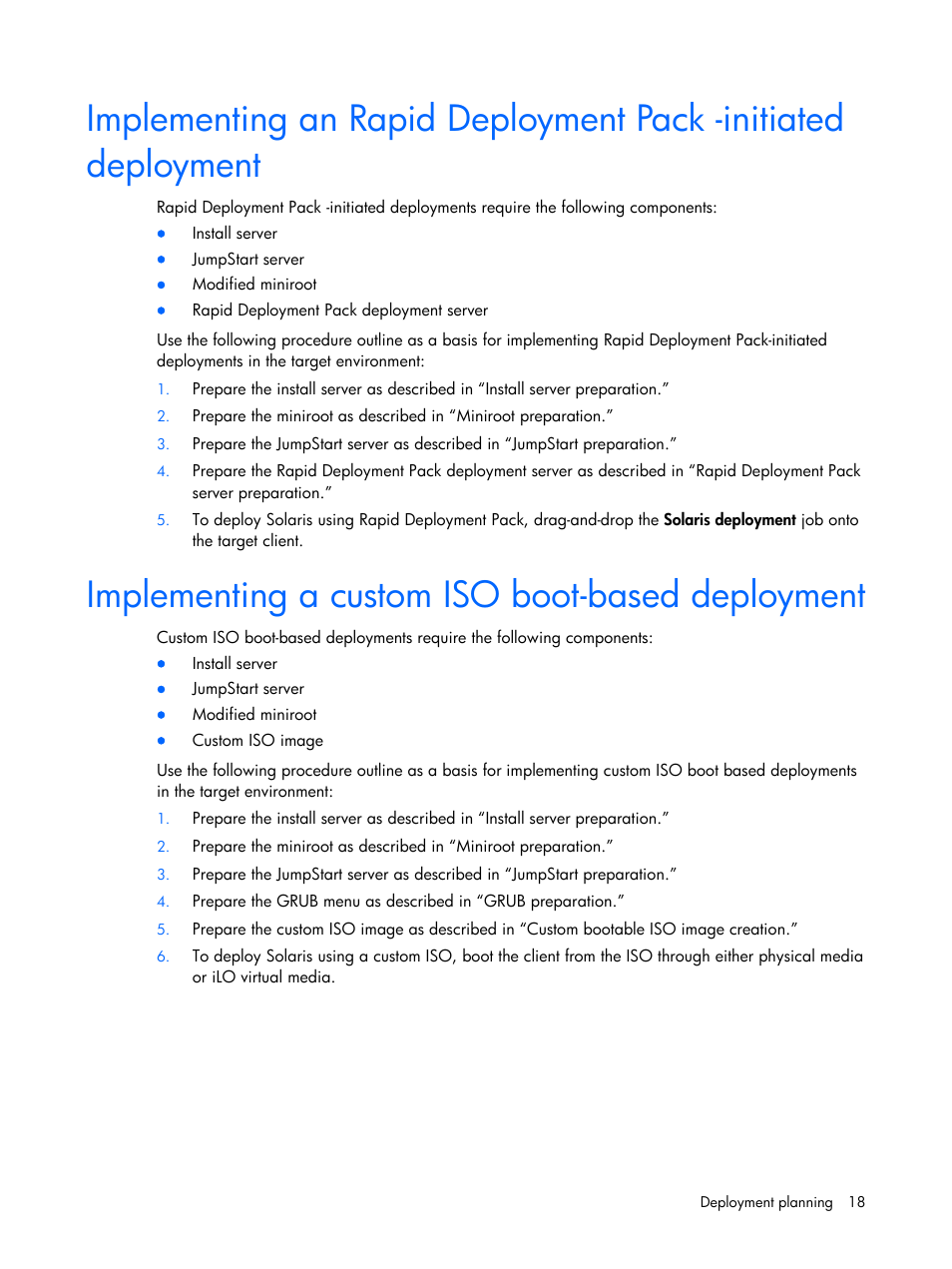 Implementing a custom iso boot-based deployment | HP 10 User Manual | Page 18 / 54