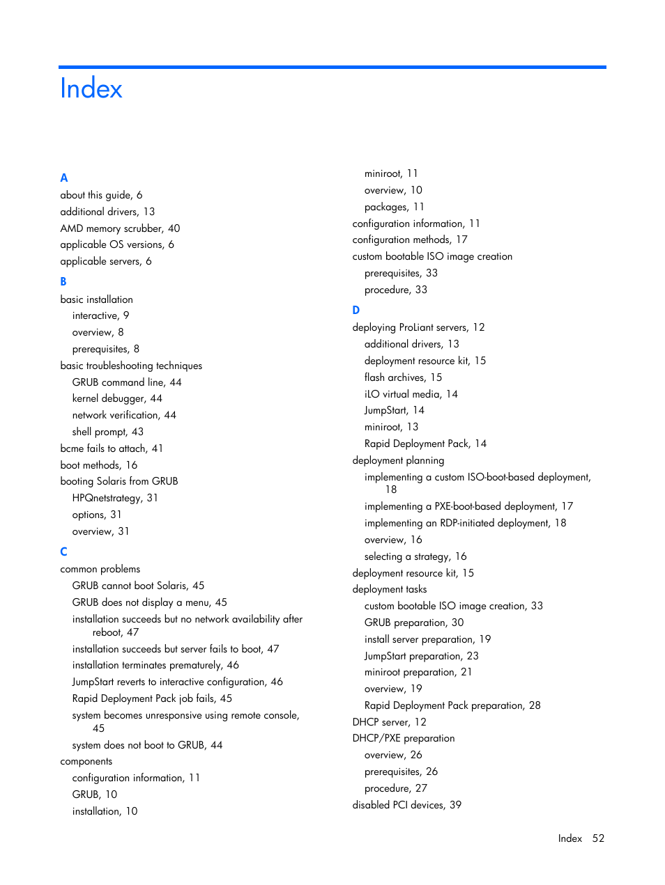 Index | HP 10 User Manual | Page 52 / 54