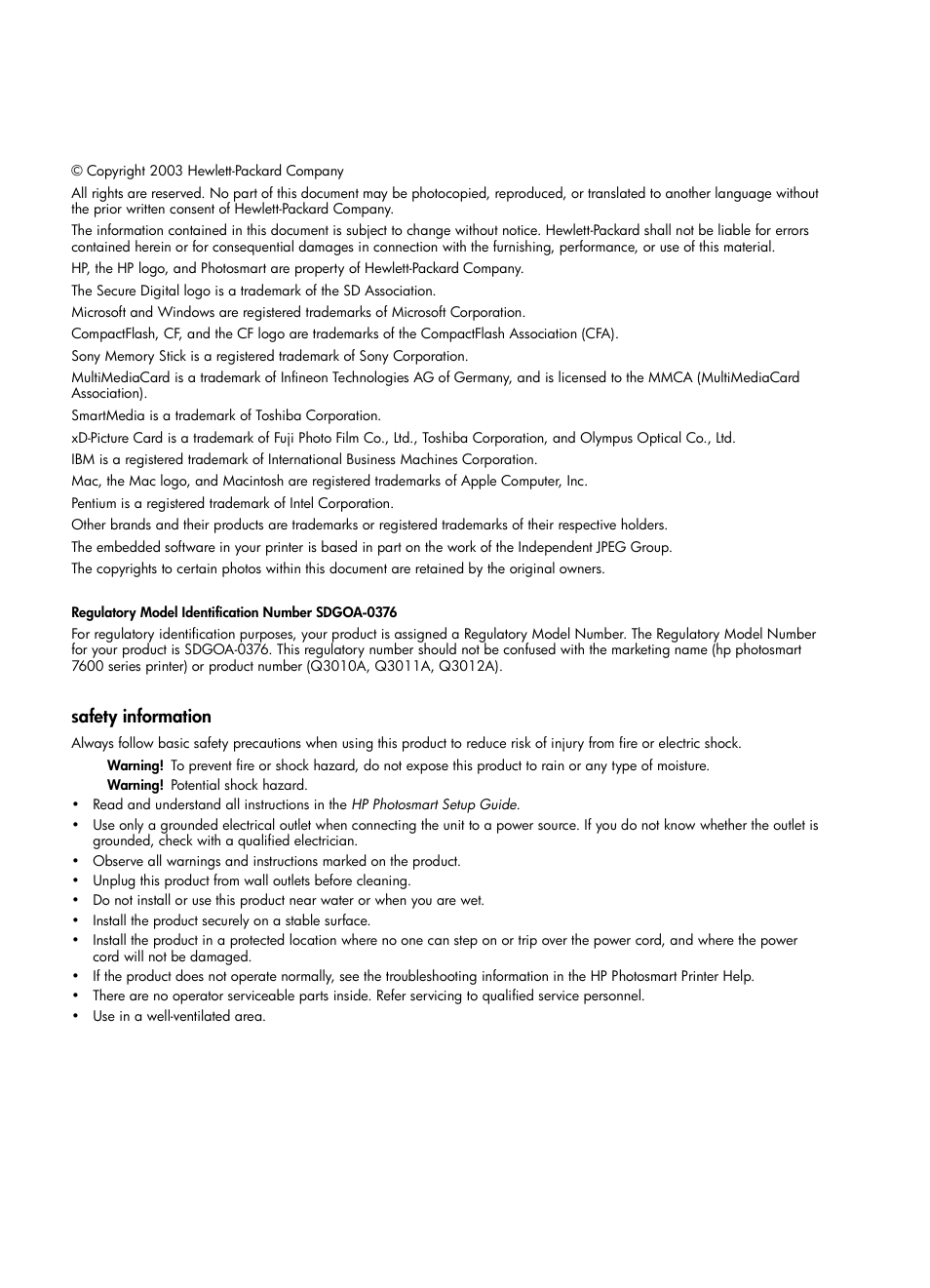 Hp photosmart 7200 series | HP 7600 User Manual | Page 2 / 64