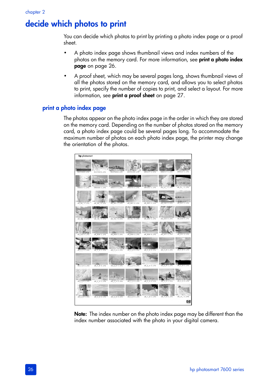 Decide which photos to print | HP 7600 User Manual | Page 30 / 64
