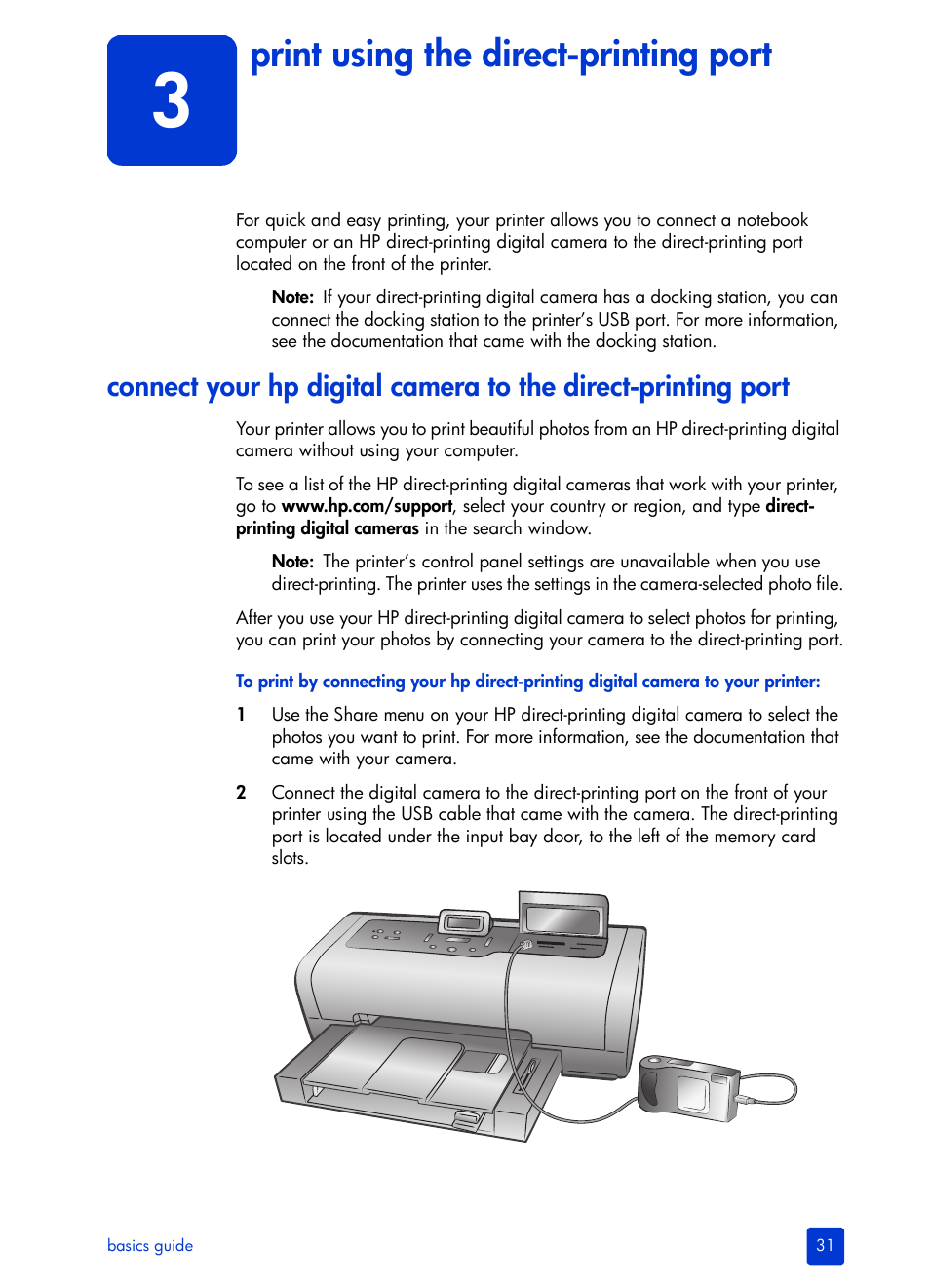 Print using the direct-printing port | HP 7600 User Manual | Page 35 / 64