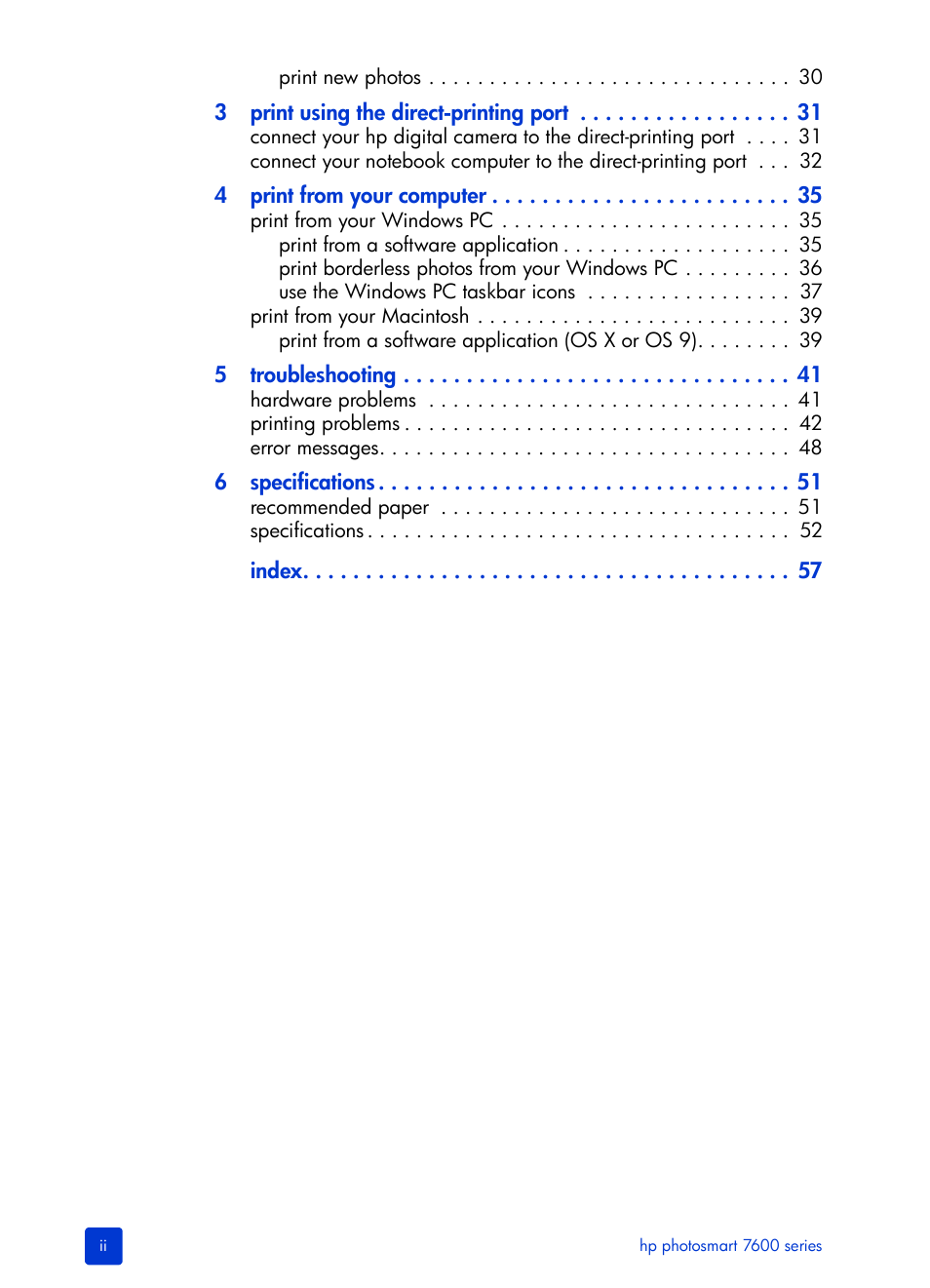 HP 7600 User Manual | Page 4 / 64