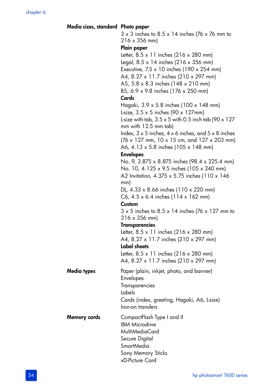 HP 7600 User Manual | Page 58 / 64