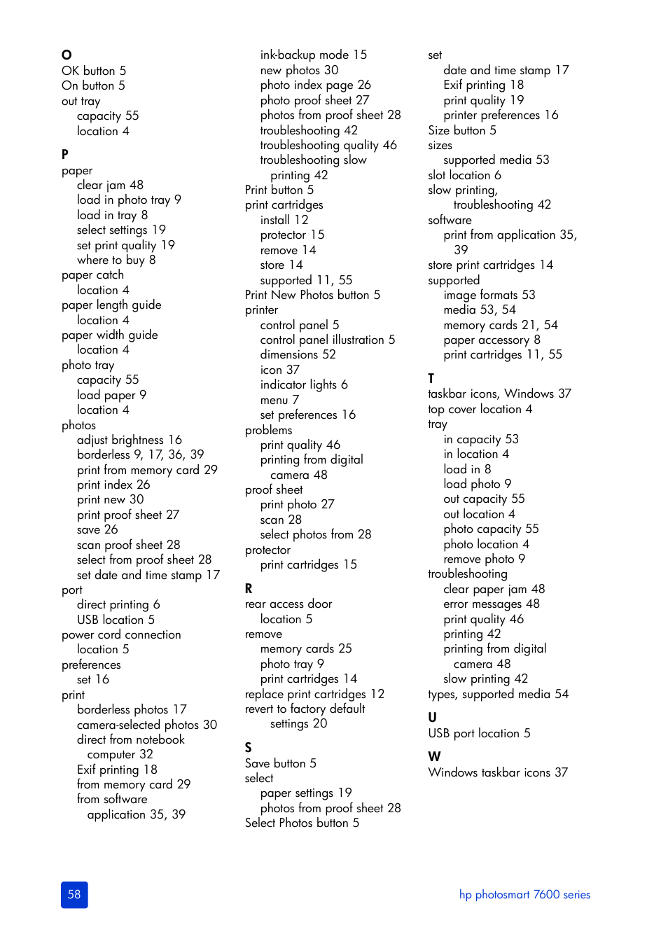 HP 7600 User Manual | Page 62 / 64