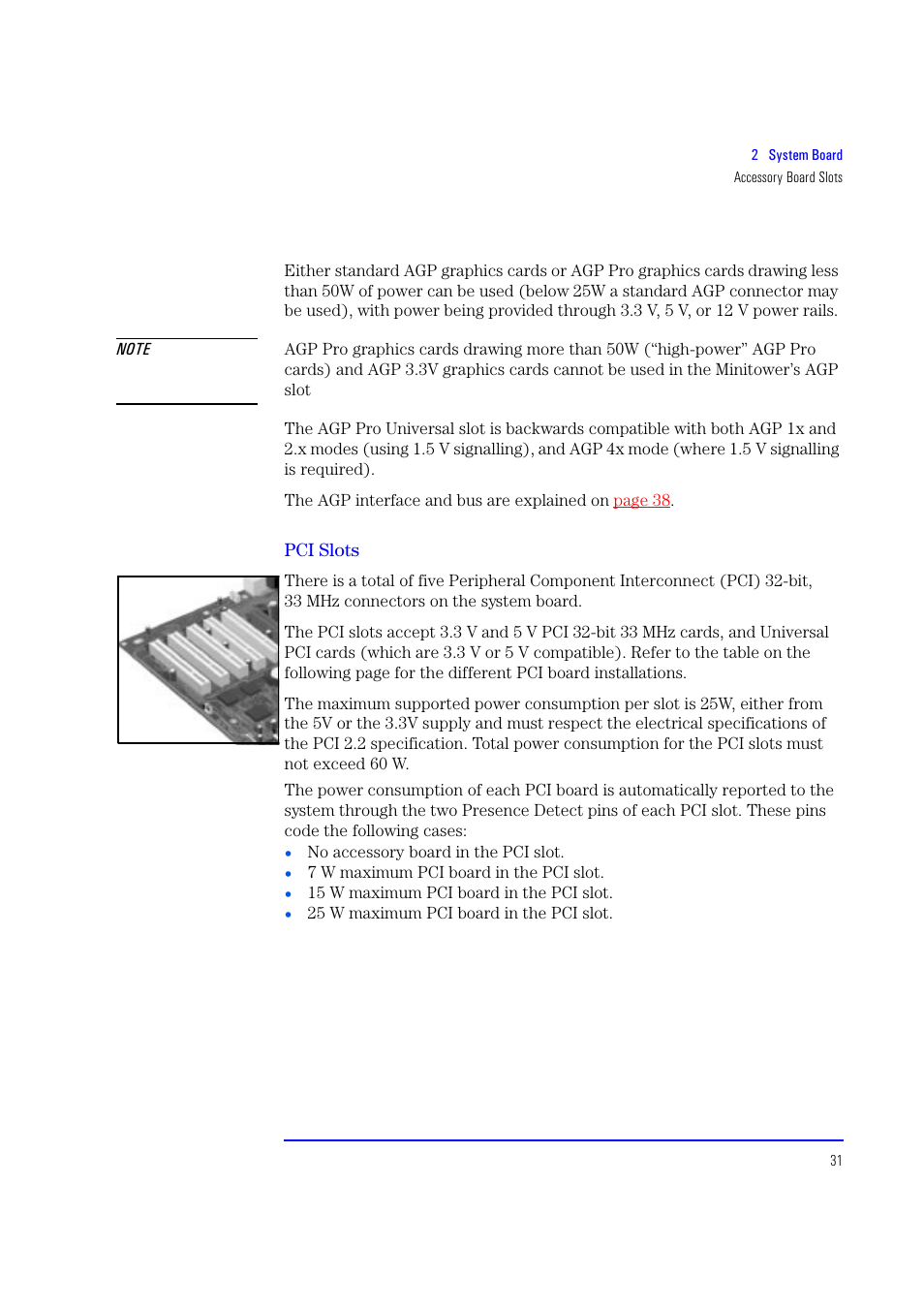 Pci slots | HP XU700 User Manual | Page 31 / 124