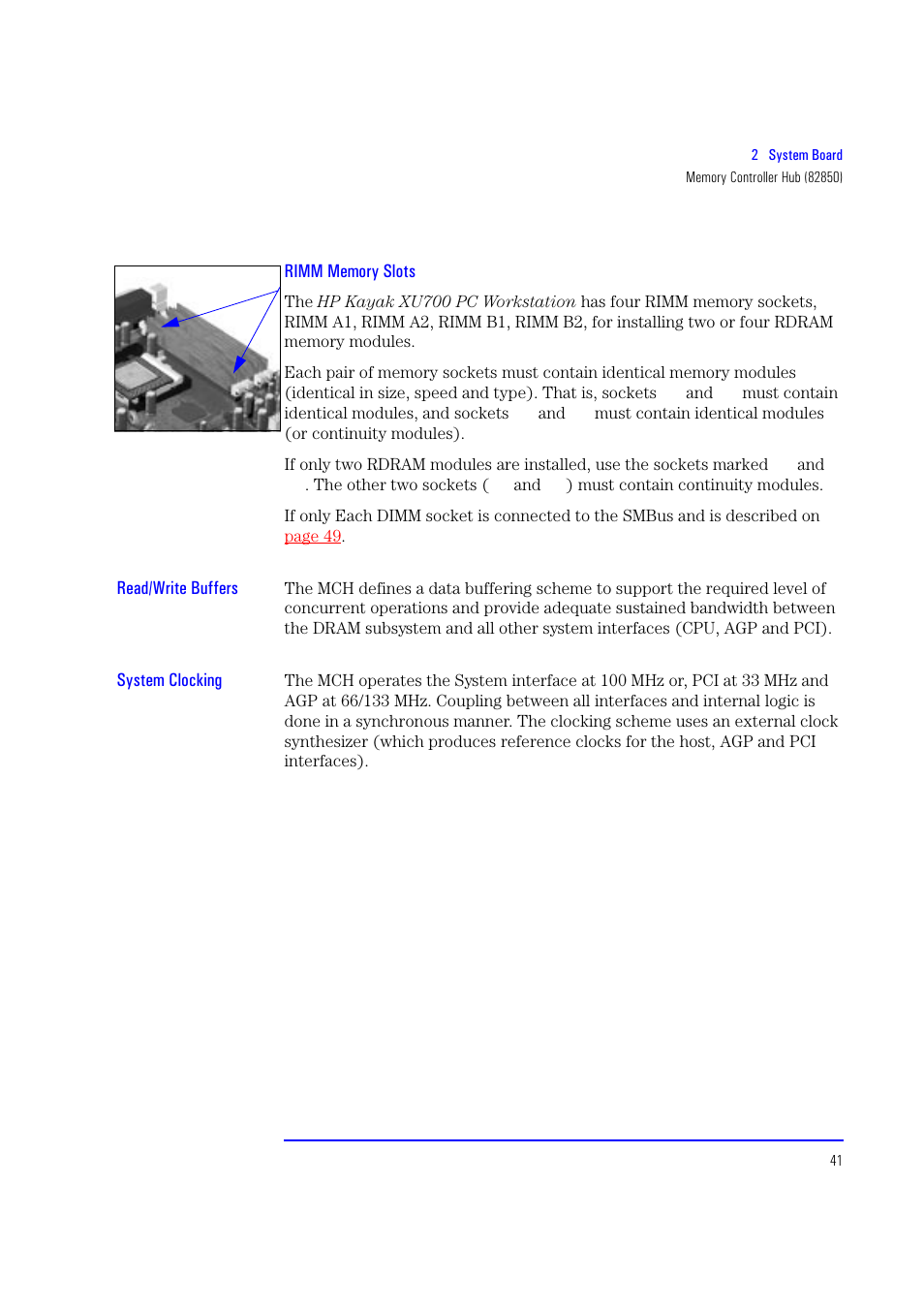 Rimm memory slots | HP XU700 User Manual | Page 41 / 124