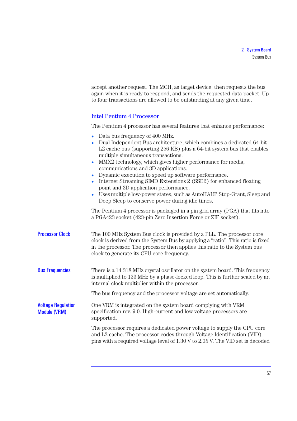 Intel pentium 4 processor | HP XU700 User Manual | Page 57 / 124